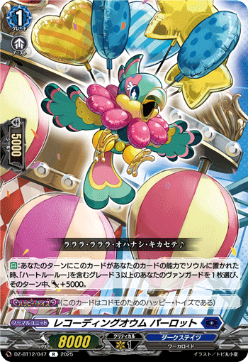 VG-DZ-BT12/047 R レコーディングオウム パーロット