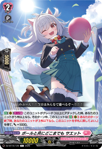 VG-DZ-BT16/120 C ボールと共にどこまでも サエット