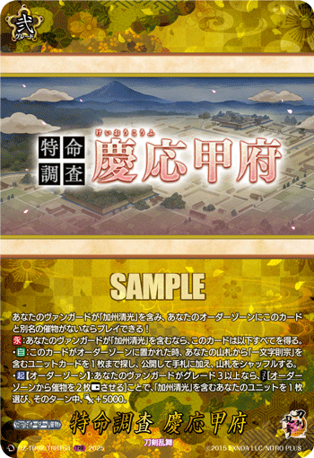 VG-DZ-TB02/TRR164 TRR 特命調査 慶応甲府