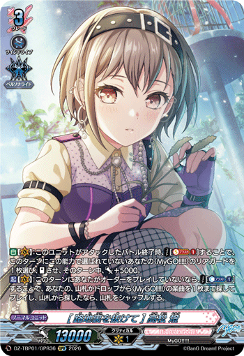 VG-DZ-TBP01/GPR36 GPR [路地裏を抜けて] 高松 燈